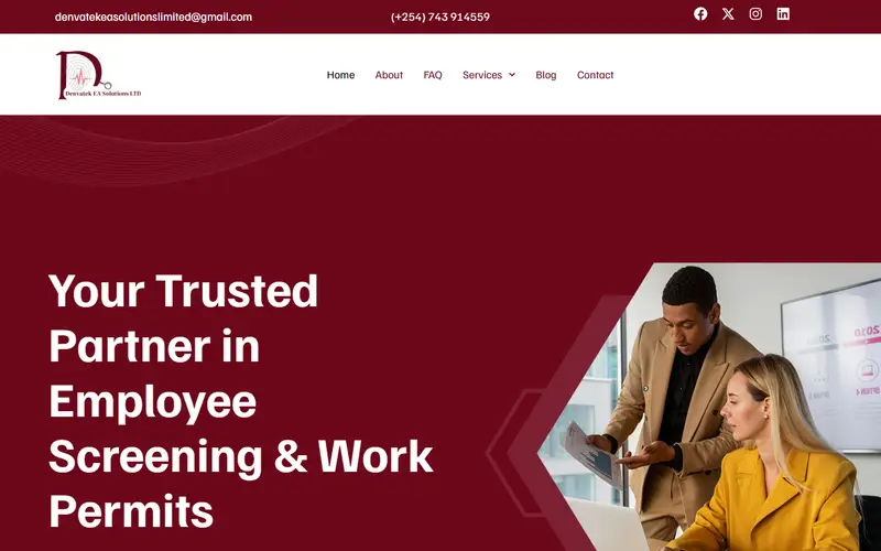 Denvatek EA Solutions website screenshot